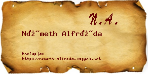 Németh Alfréda névjegykártya